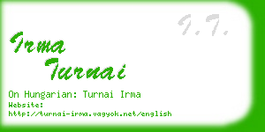 irma turnai business card